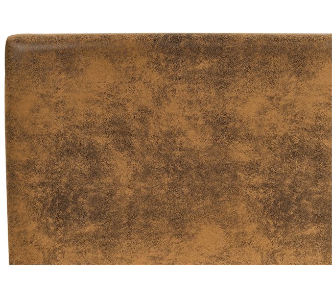 Beliani Cama com estrado Pele sintética FITOU 150x214 Castanho