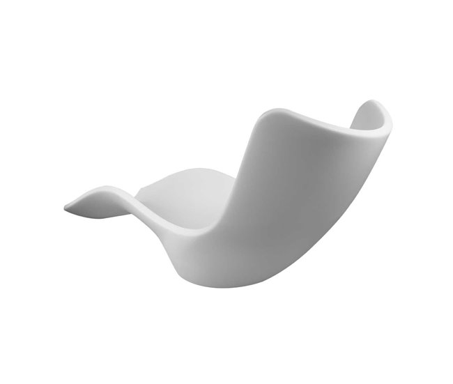 Sined CASSIOPEA Cama de jardim de design moderno feita de polietileno de alta qualidade, Branco Branco