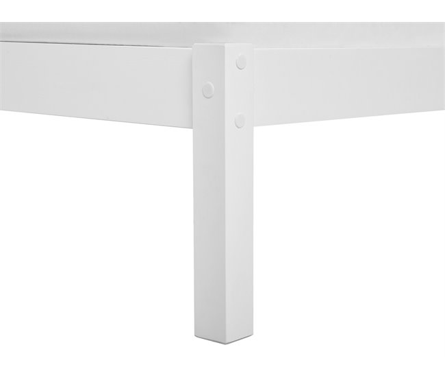 Beliani Cama Madera de pino VANNES 167x209 Branco