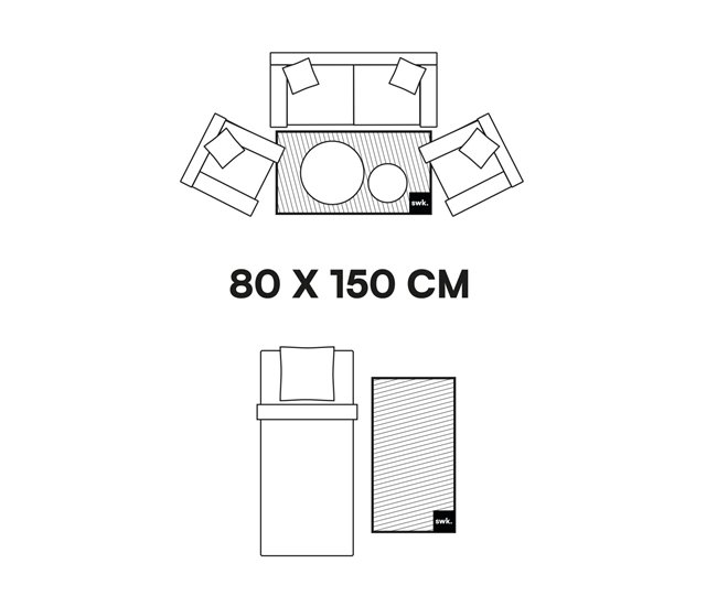 Alcatifa interior tufada com relevo claro 150x80 Creme