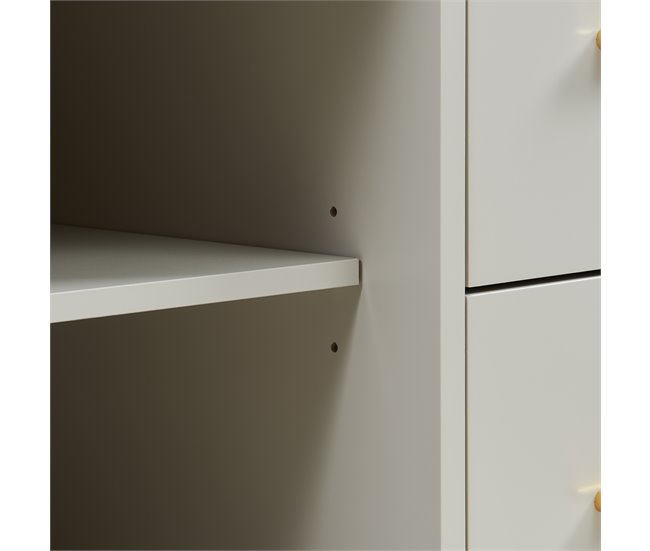 Armário de TV Susa 2 portas de correr de polyrattan [en.casa] 160 Bege