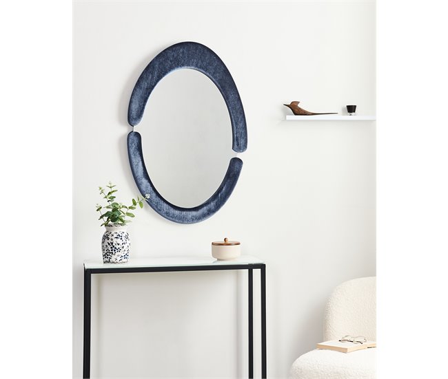 Beliani Espelho MASSAY 53x3 Azul