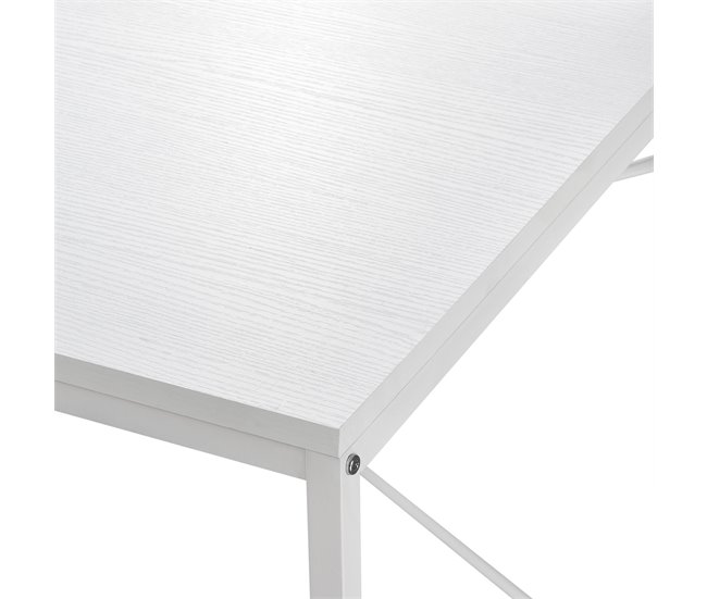 Secretária Stavanger com 4 prateleiras Metal/Aglomerado 120x64 Branco