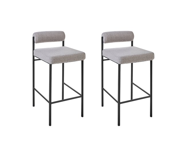 Beliani Silla de bar AMAYA Azul