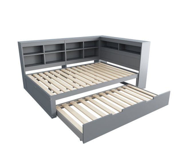 Sofá cama, usb, compartimento de almacenamiento, cama doble 166x222