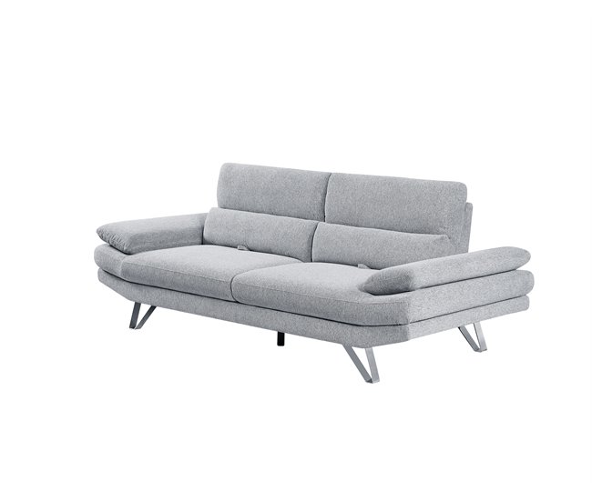 Sofá de 3 lugares MARTIN cinzento claro Cinza Claro