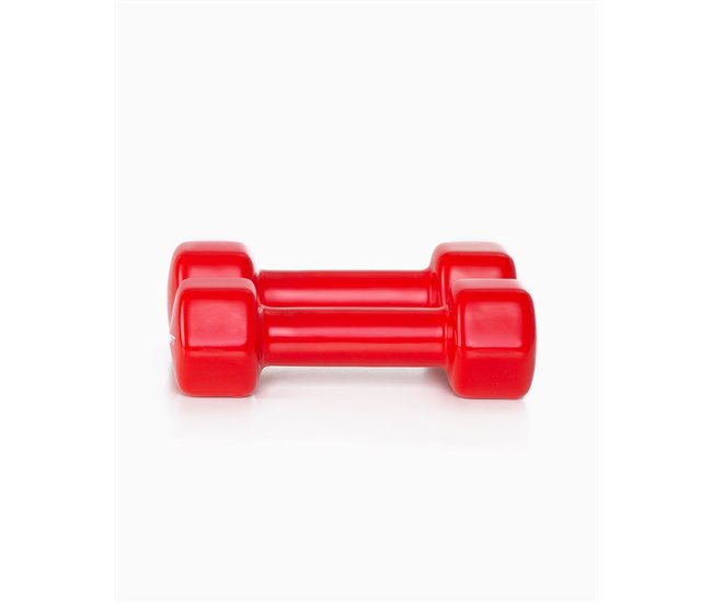 Halteres de Vinil 2Kg (Par) - BOOMFIT Vermelho