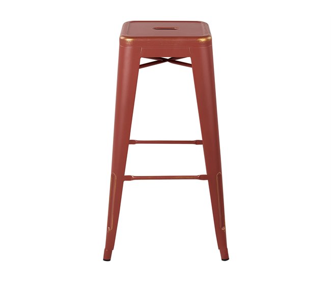 Beliani Banco de bar CABRILLO Vermelho