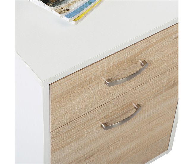 Secretária MDF HOMCOM, escritório - secretárias 137x55 Amarelo