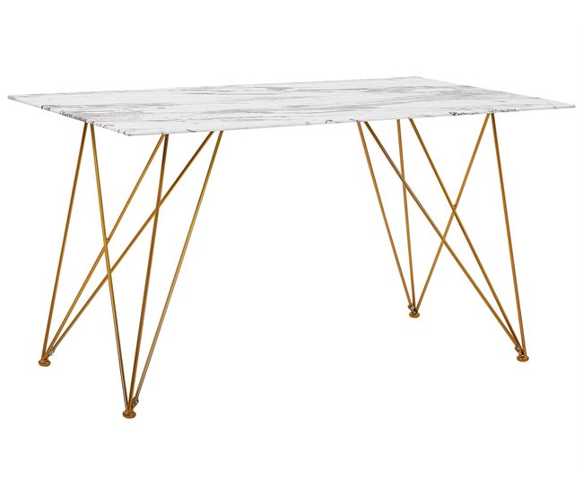 Beliani Mesa de comedor KENTON 80x140 Cinza