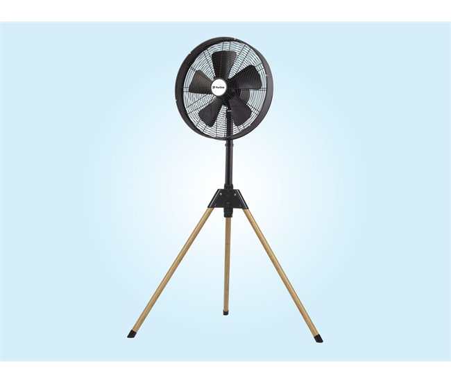 Exclusivo ventilador de tripé vintage Preto