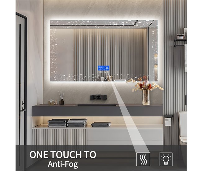 Espelho LED para banheiro 70x4 Transparente