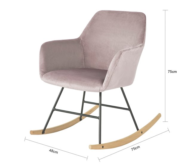 Poltrona de balanço FST68-P SoBuy Rosa