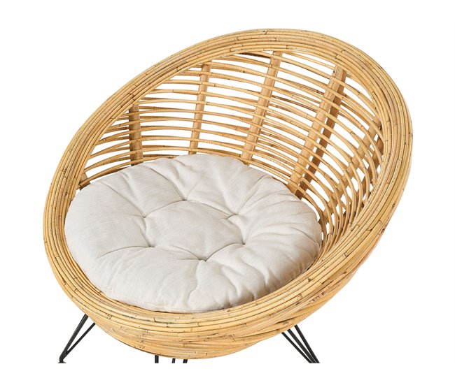 Beliani Conjunto lounge Rattan/vime MARATEA Natural