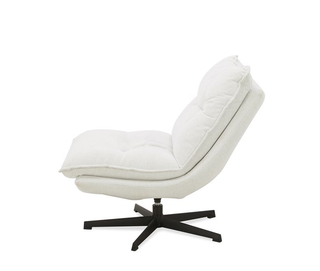 Cadeirão decorativo giratório LAIA Bege