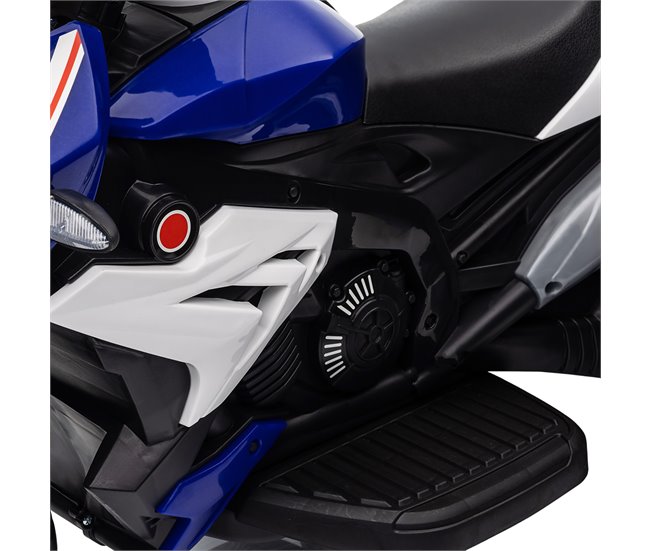 Motocicleta Elétrica Metal e PP HOMCOM Azul