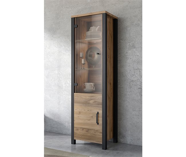 Vitrina de 2 portas Lyam Madeira