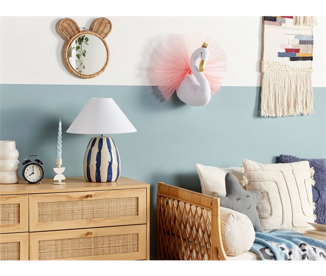 Beliani Decoração de parede ODETTA Branco/ Bege
