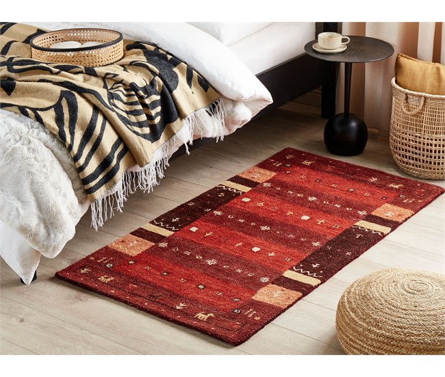 Beliani Pelos curtos SINANLI 80x150 Vermelho