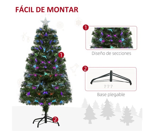 Árvore de Natal Metal e PVC HOMCOM, casa - natal Verde