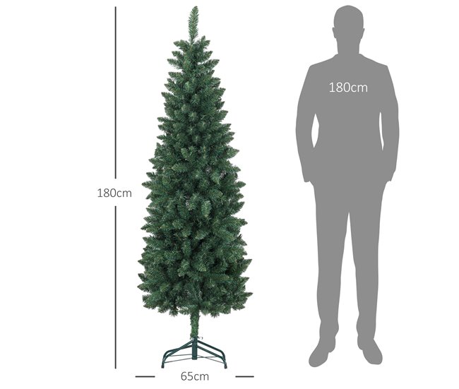 Árvore de Natal Metal e PVC HOMCOM, casa - natal Verde