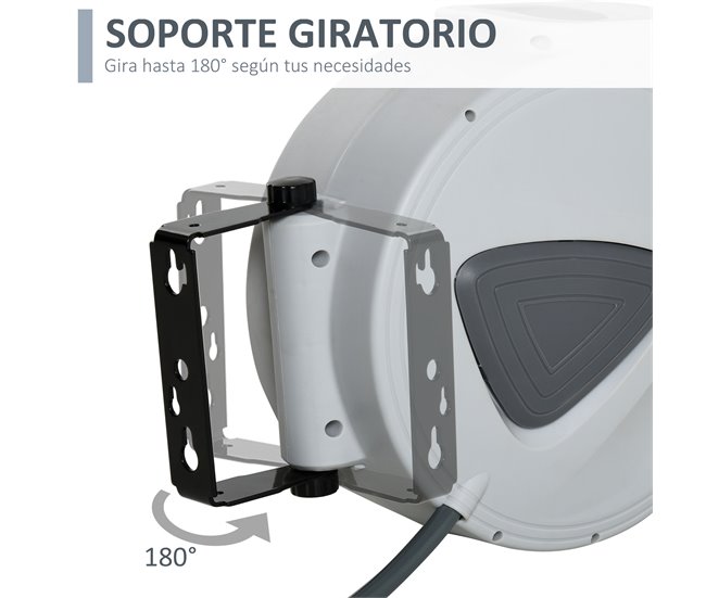Carretel de Mangueira de Ar Comprimido PVC, PP DURHAND Cinza