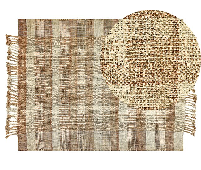 Beliani Entrelaçado BERISSA 140x200 Bege