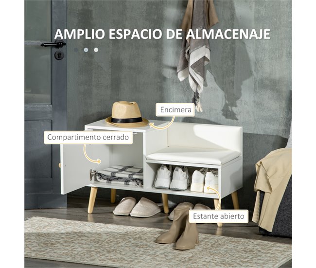 Banco Sapateira 80 Branco