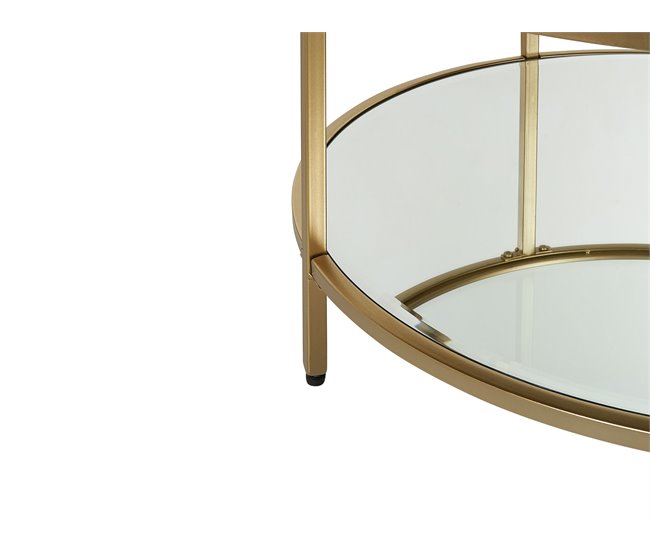 Beliani Mesa de centro BIRNEY 70x70 Dourado