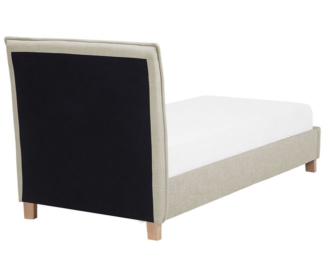 Beliani Cama com estrado Poliéster SENNEZ 98x216 Bege