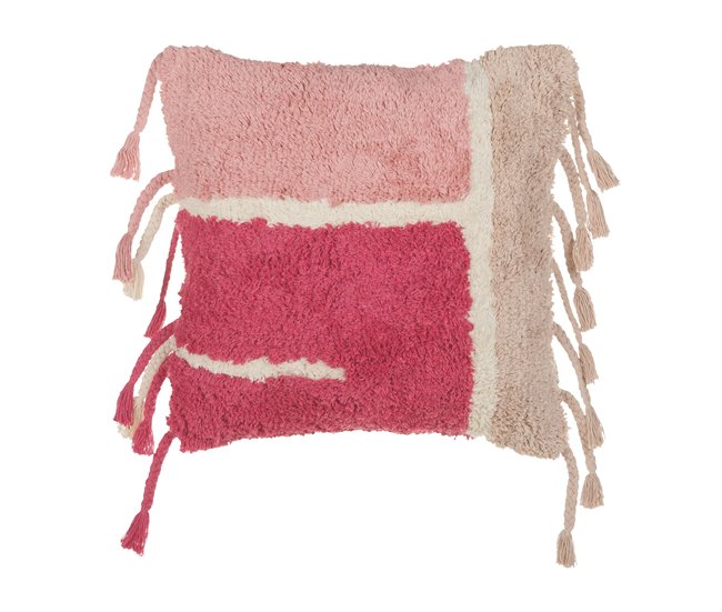 Beliani Cojín decorativo BISTORTA Branco/ Bege