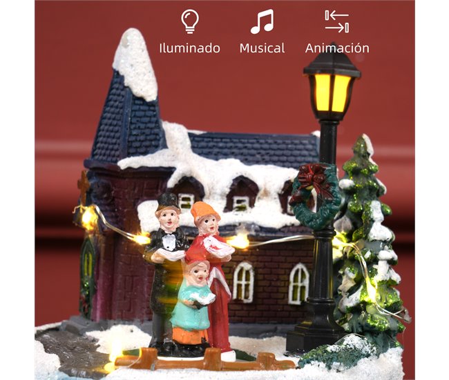 Aldeia de Natal Resina HOMCOM, casa - natal Multicor