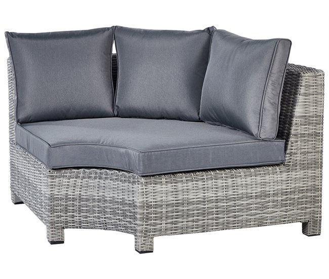 Beliani Conjunto lounge TEGLIO Cinza Escuro