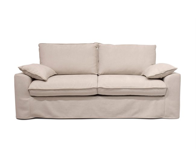 Sofá 3 lugares fixo VIALO Bege