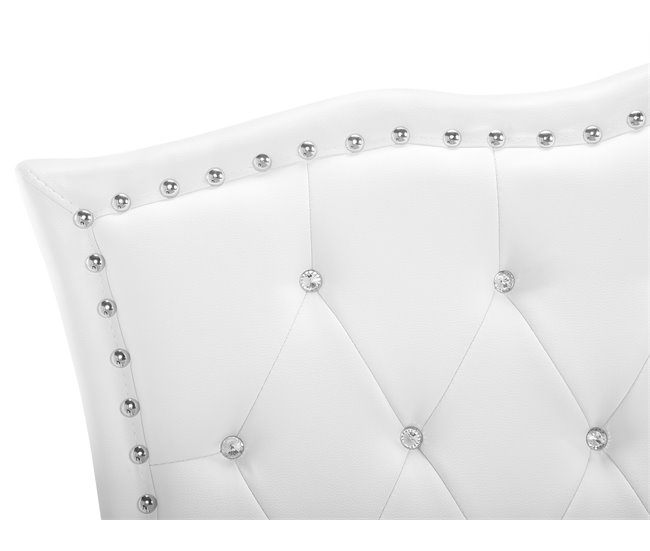 Beliani Cama com estrado Pele sintética METZ 215x189 Branco
