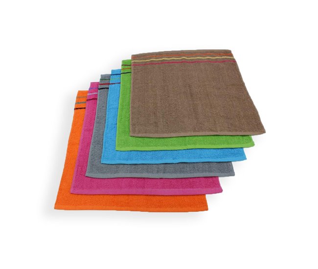  Acomoda Textil - 6 panos de cozinha 100% algodão 500gr/m² Vermelho