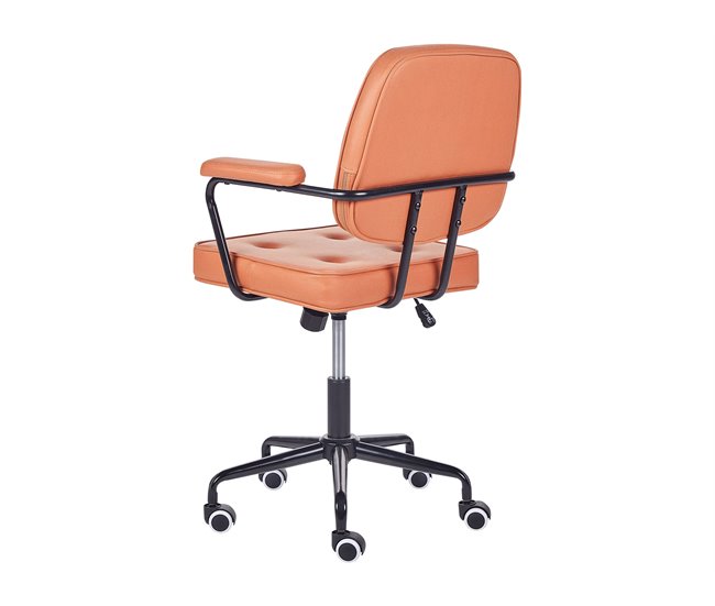 Beliani Silla de oficina PAWNEE Laranja