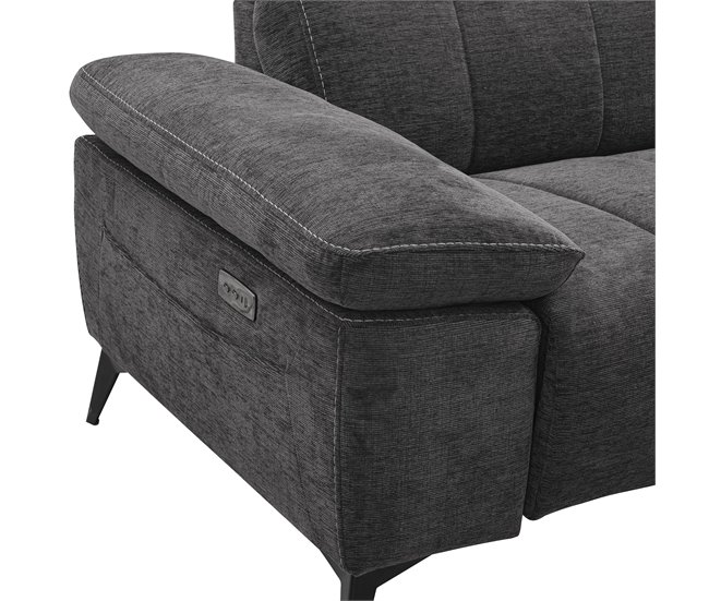 Chaise longue relax elétrico ANDY Cinza Escuro