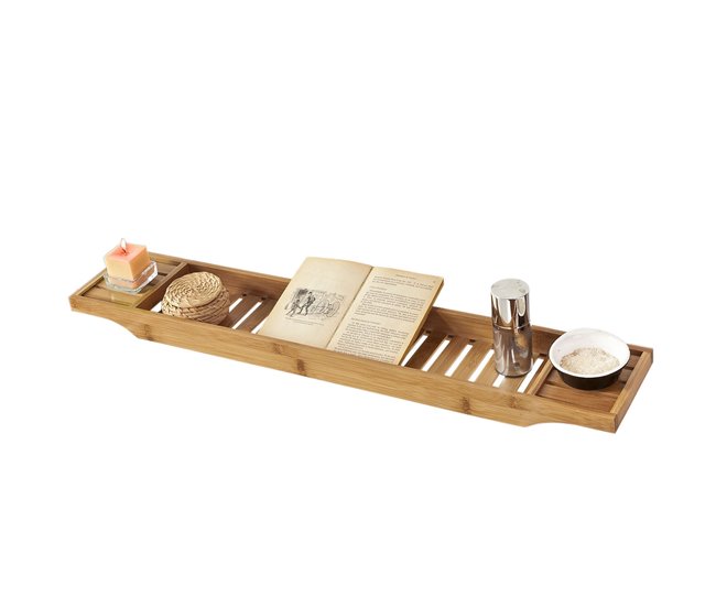 Bandeja de banho em bambu FRG212-N SoBuy Madeira