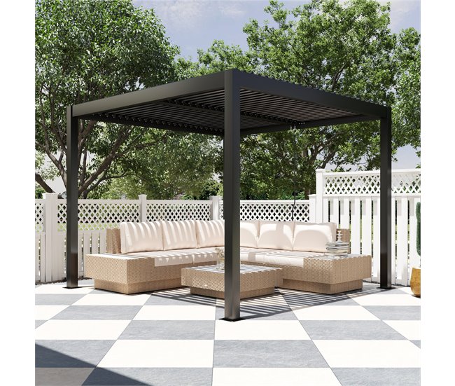 Pérgola Alumínio Outsunny Cinza