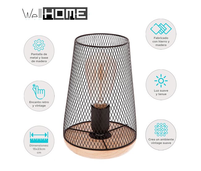 WELL HOME - Candeeiro de metal Preto