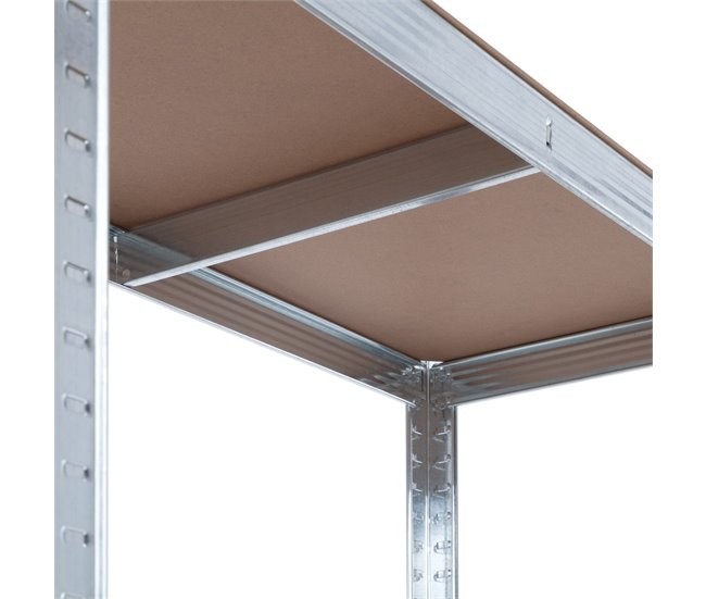 Pack 2 Prateleiras Modulares com 5 Prateleiras Ajustáveis ​​Thinia Home Prata