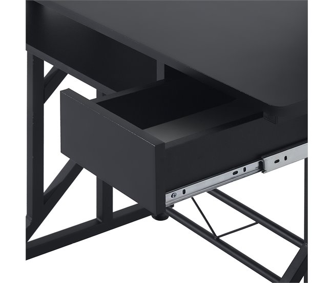 Mesa para Computador MDF e Metal HOMCOM, escritório - secretárias 90x50 Preto