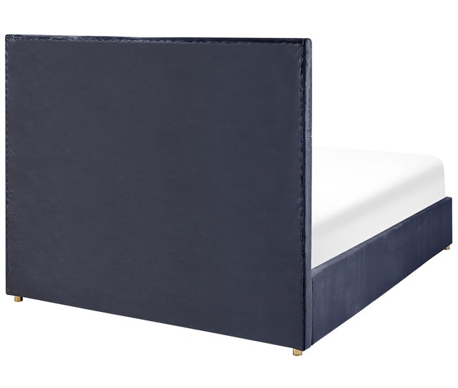 Beliani Cama baú Veludo VERNOYES 148x214 Preto
