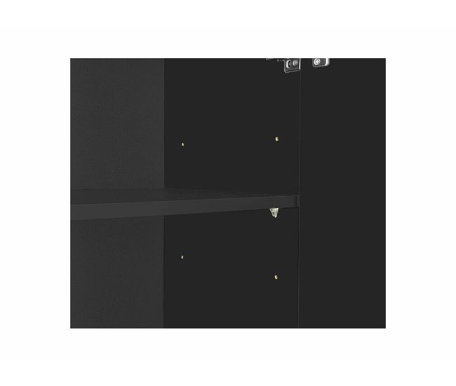 Aparador moderno e minimalista com 4 portas Preto