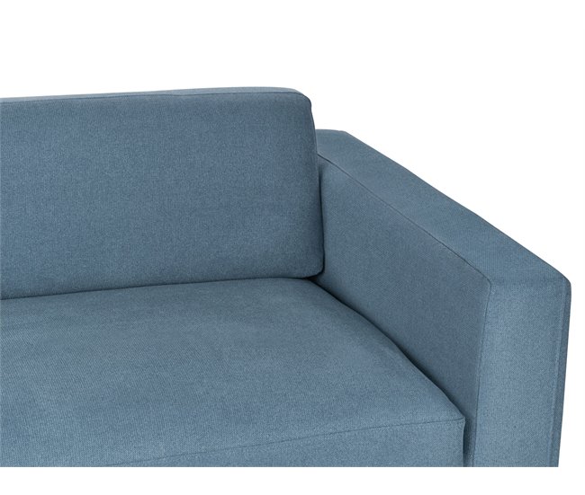 Beliani Sofá de 3 lugares Poliéster ANGE Azul
