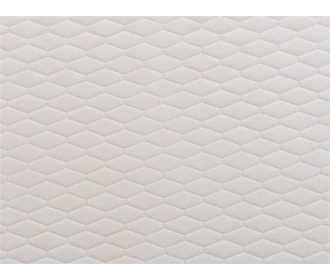 Beliani Cama com estrado Veludo BAYONNE 151x212 Branco/ Bege