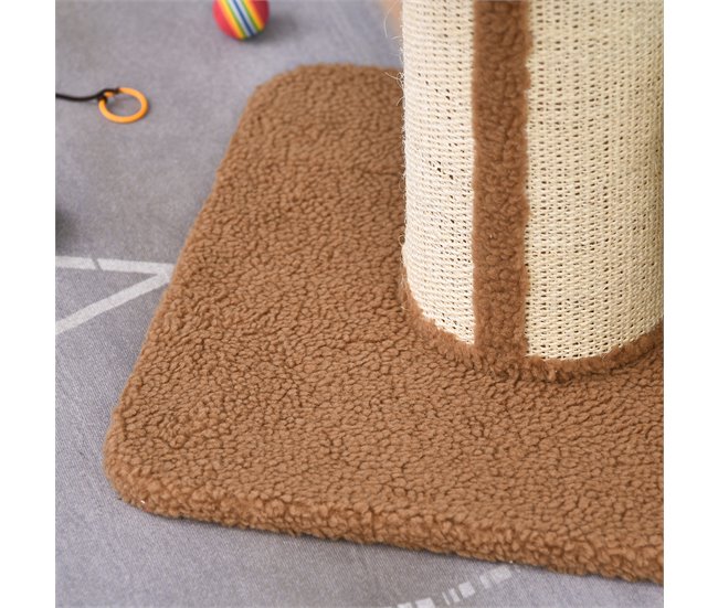 Arranhador para Gatos Aglomerado de Madeira, Poliéster e Sisal Castanho