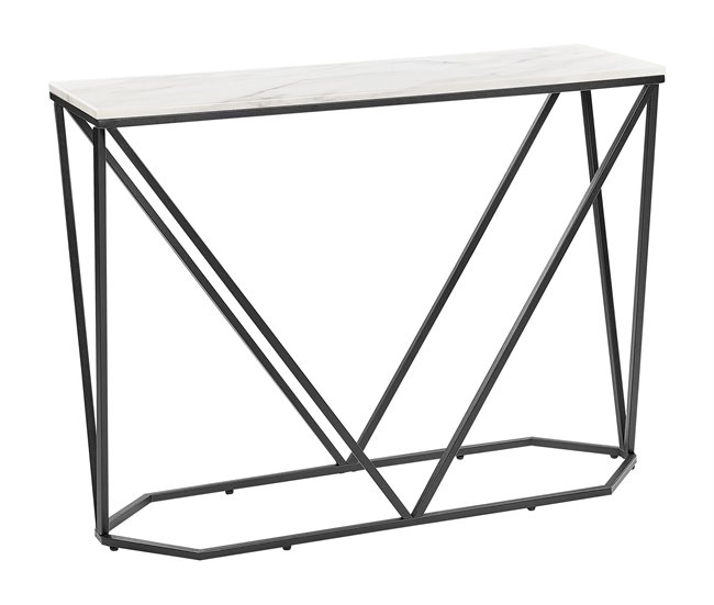 Beliani Consola HAZEN 100 Branco/ Preto