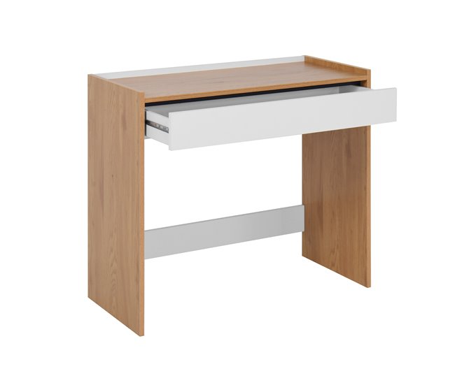 Secretária KERO em carvalho e branco Madeira